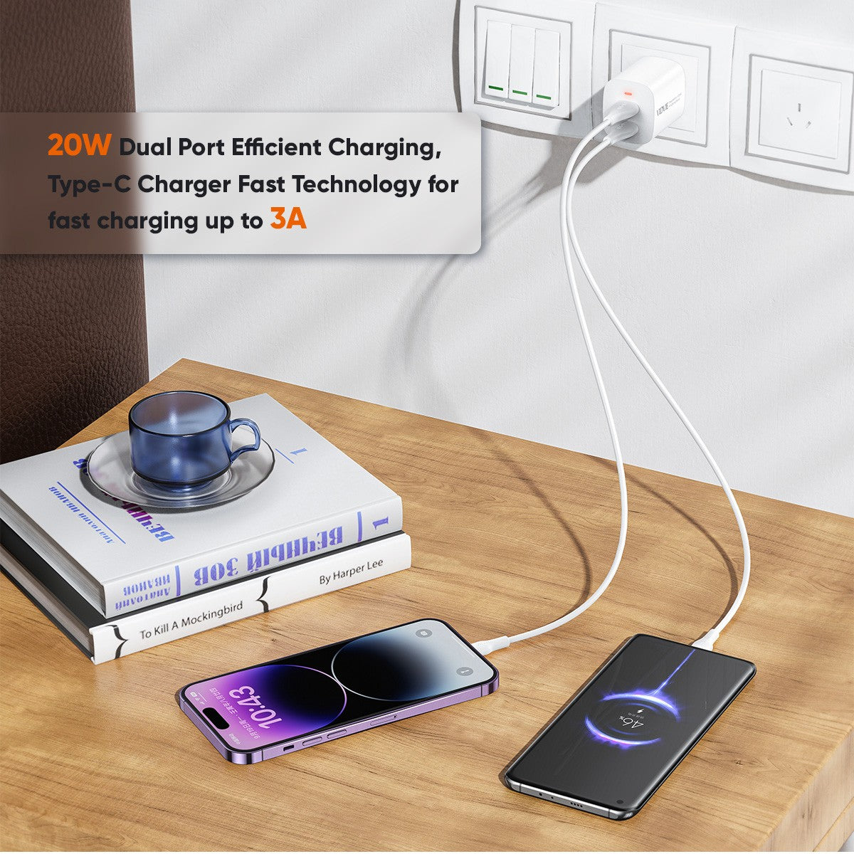 TRAVEL CHARGER VIDVIE 20w