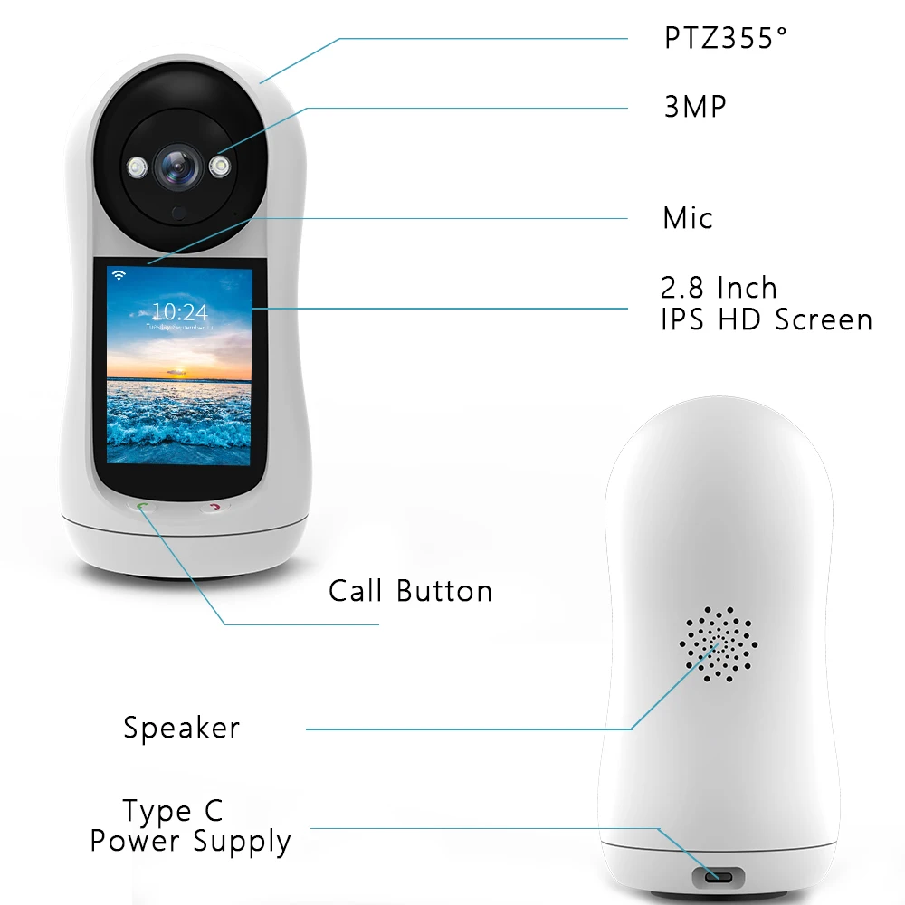T1 LCD 3MP Monitor Camera