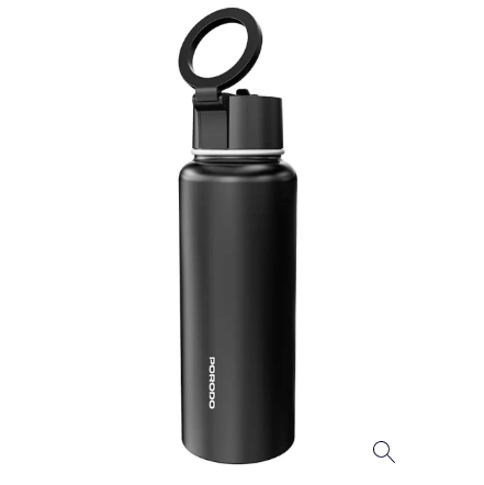 Porodo Lifestyle Magnetic Mount Water Bottle (Black)