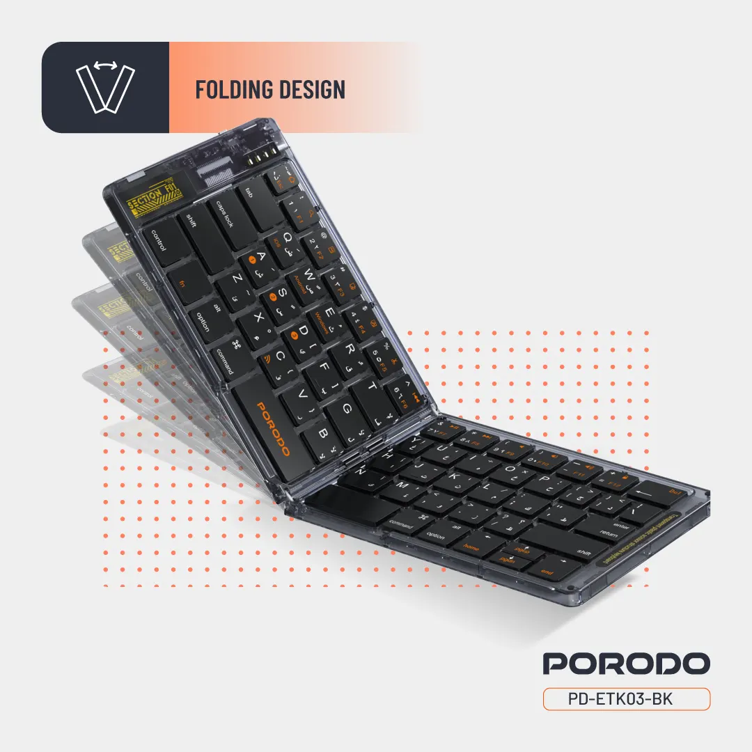 Porodo Crystal Shell Wireless Keyboard – AHEMOS