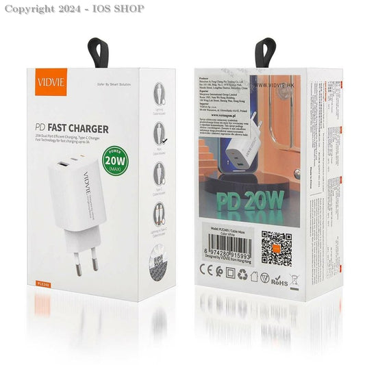 TRAVEL CHARGER VIDVIE 20w