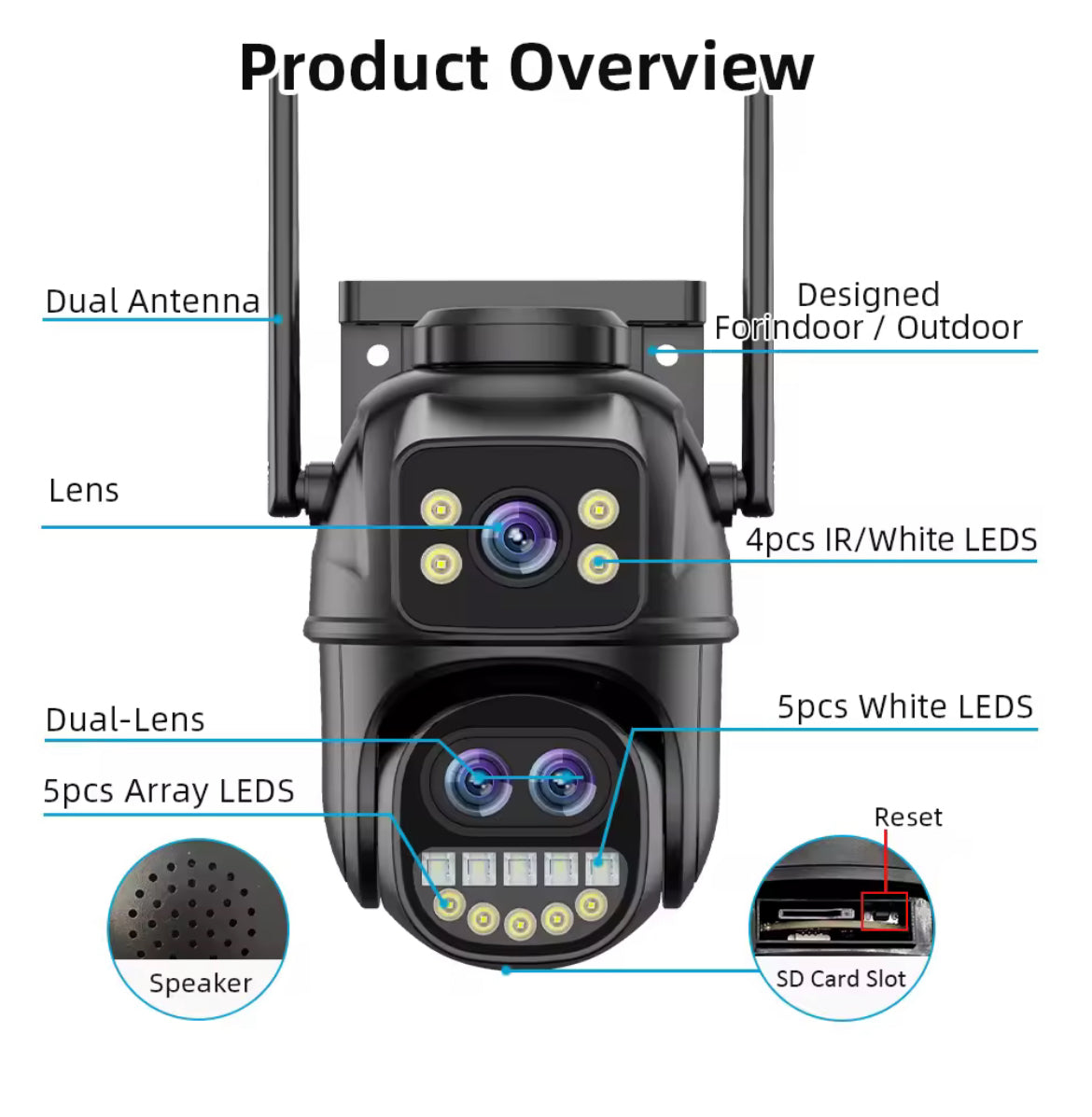 SR60 9MP (3MP+3MP+3MP) ICSEE OUTDOOR