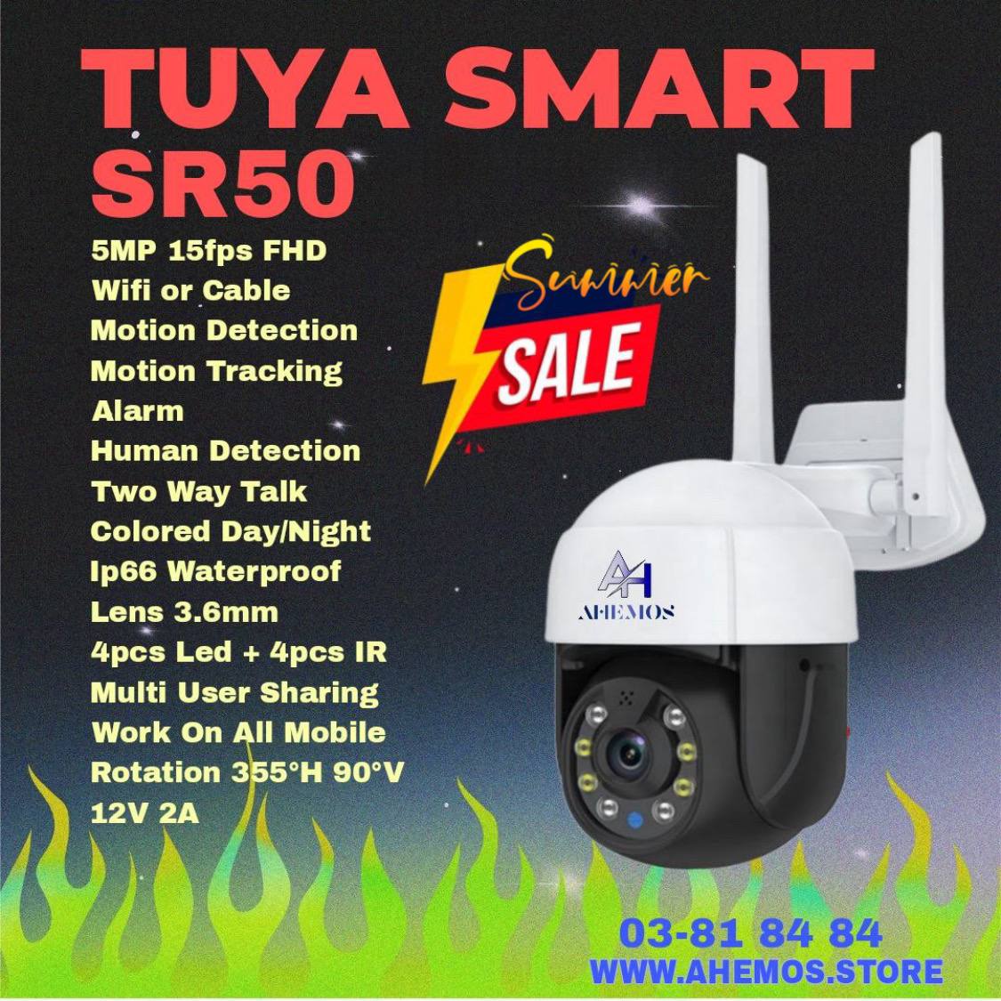 TUYA 5mp Ip66 SR50 Outdoor