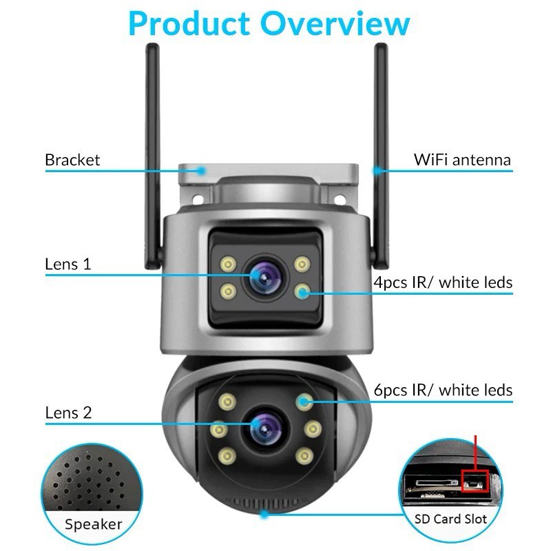 Z66 Outdoor 6MP ICSEE UHD PTZ